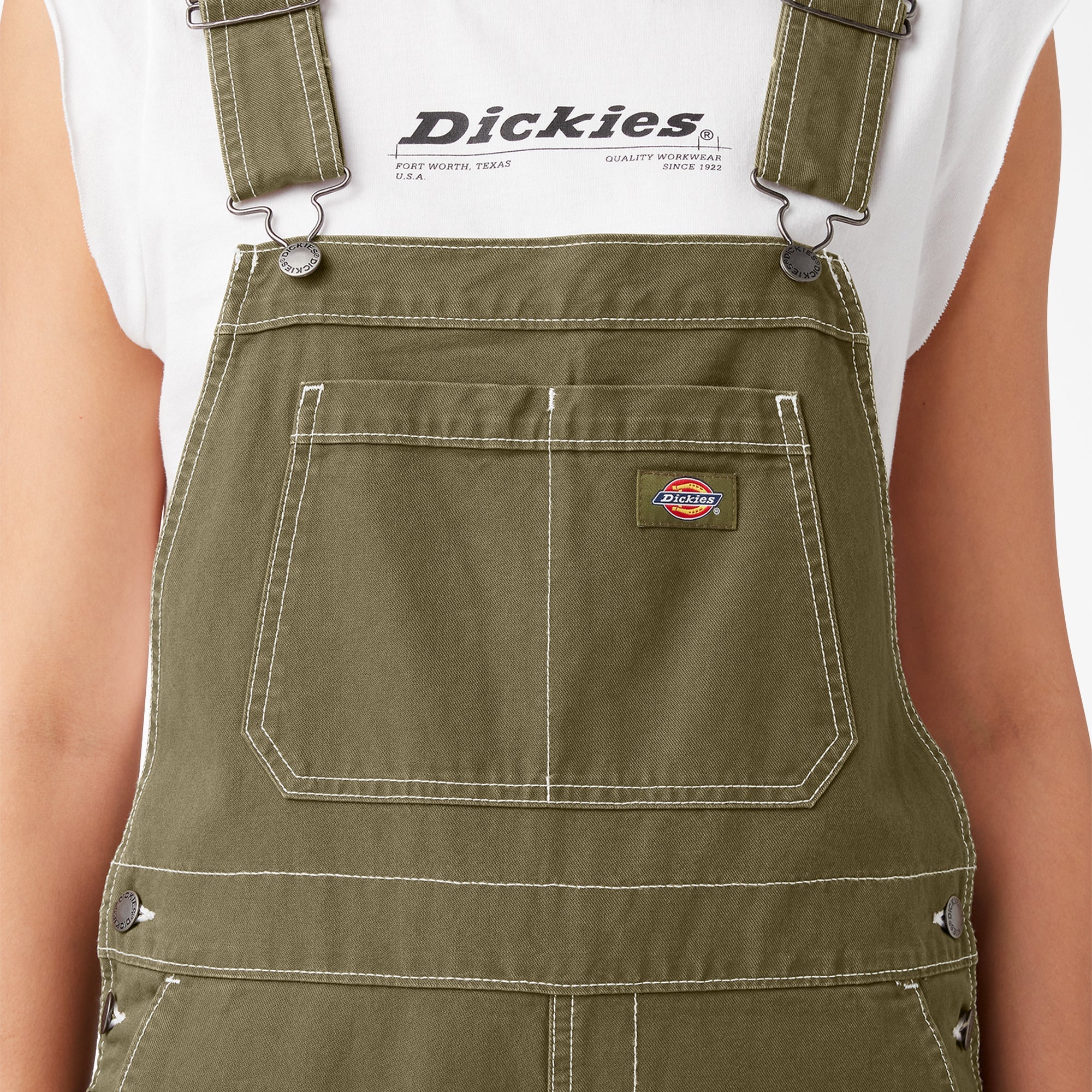 "Women's Cropped Carpenter Bib Overalls"