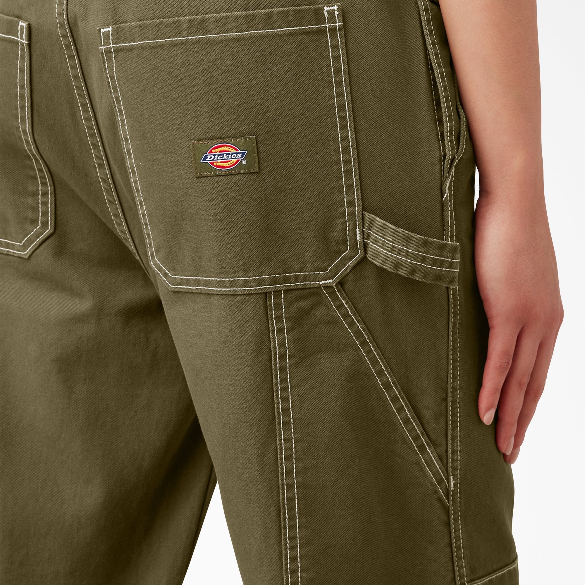 "Women's Cropped Carpenter Bib Overalls"