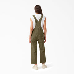 "Women's Cropped Carpenter Bib Overalls"