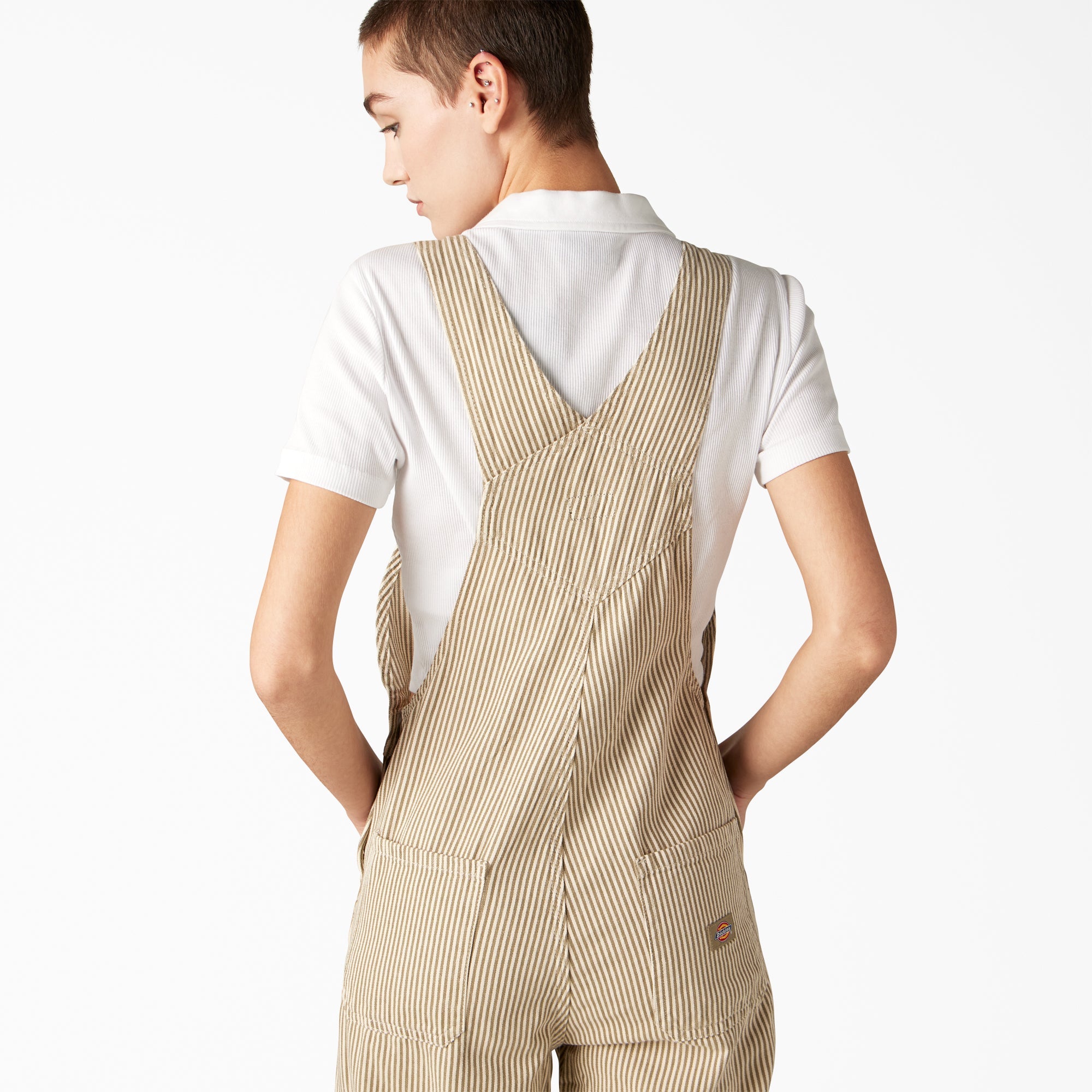 "Women's Regular Fit Hickory Stripe Bib Overalls"