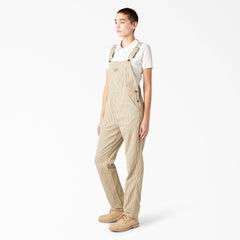 "Women's Regular Fit Hickory Stripe Bib Overalls"
