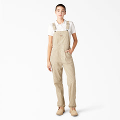 "Women's Regular Fit Hickory Stripe Bib Overalls"