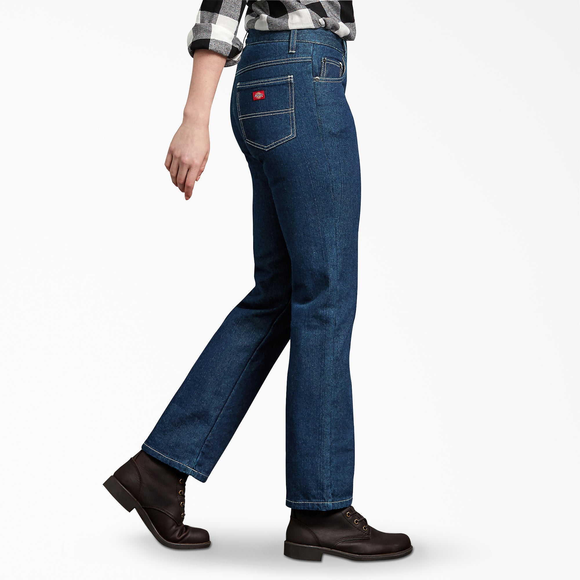 "Women's Denim Flannel Lined Relaxed Fit Jeans"