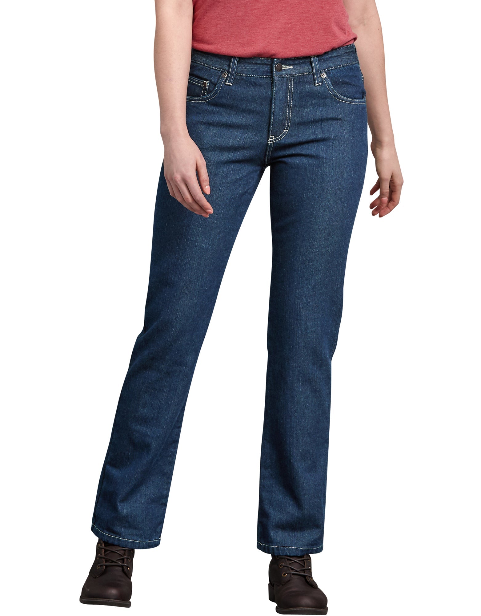 "Women's Denim Flannel Lined Relaxed Fit Jeans"