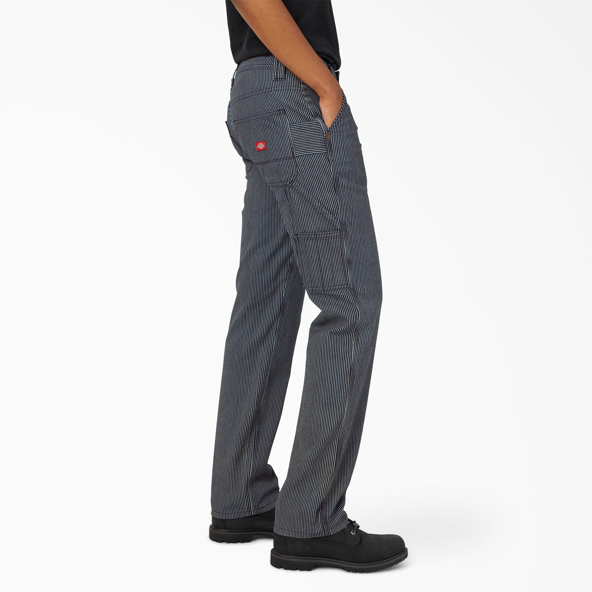 "Women's FLEX Relaxed Fit Hickory Stripe Carpenter Pants"