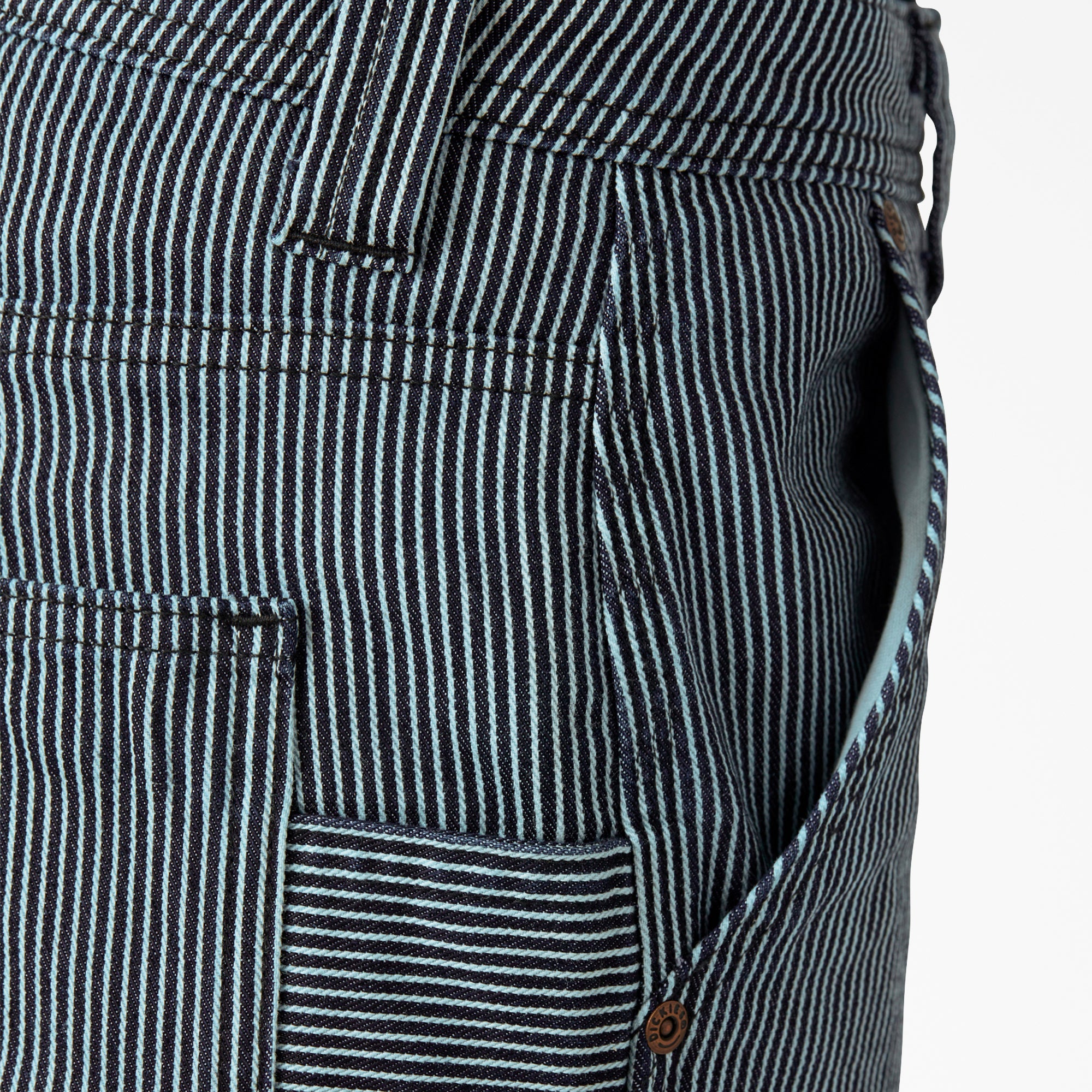 "Women's FLEX Relaxed Fit Hickory Stripe Carpenter Pants"