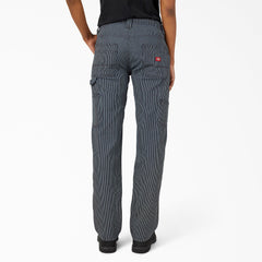 "Women's FLEX Relaxed Fit Hickory Stripe Carpenter Pants"