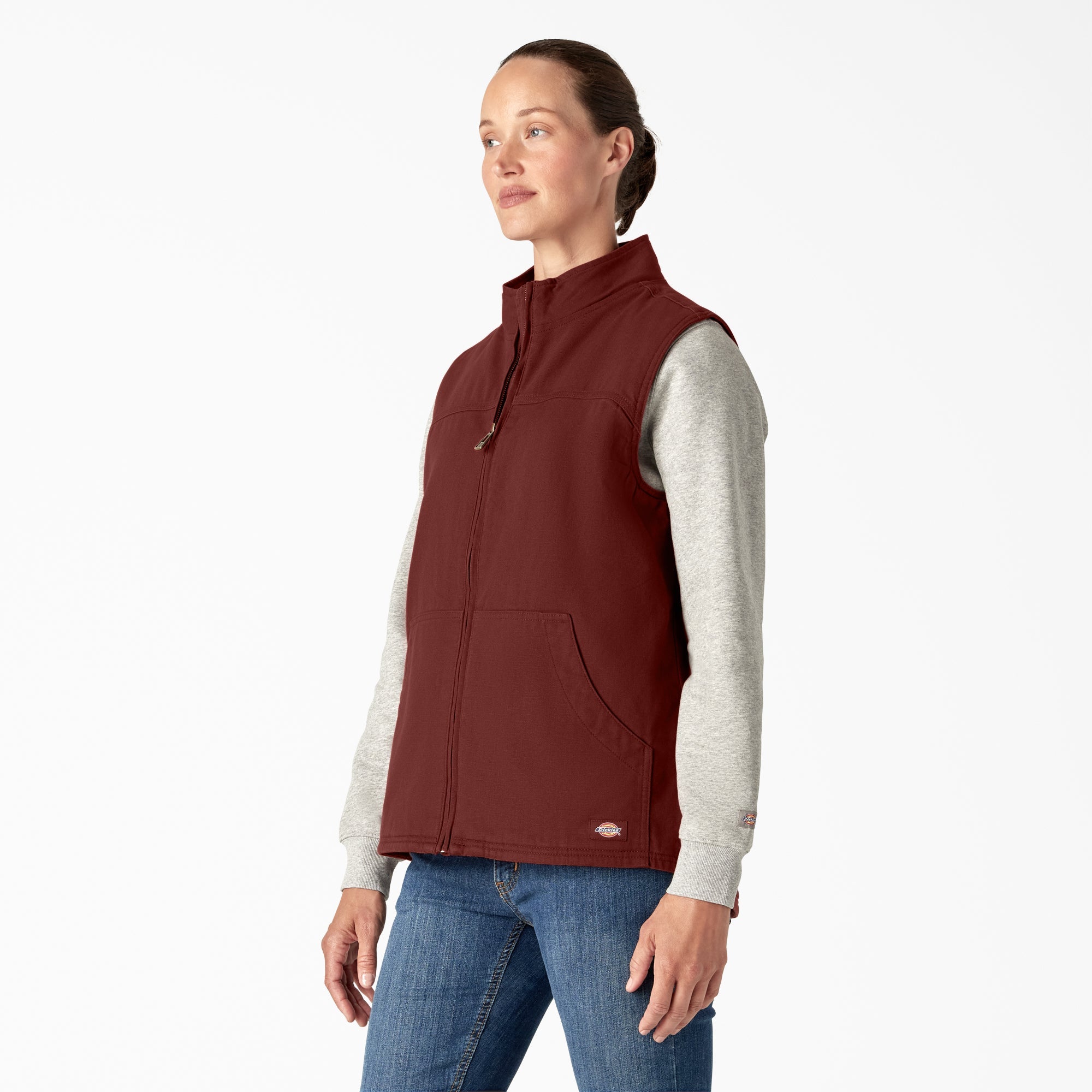 "Women's Fleece Lined Duck Canvas Vest"