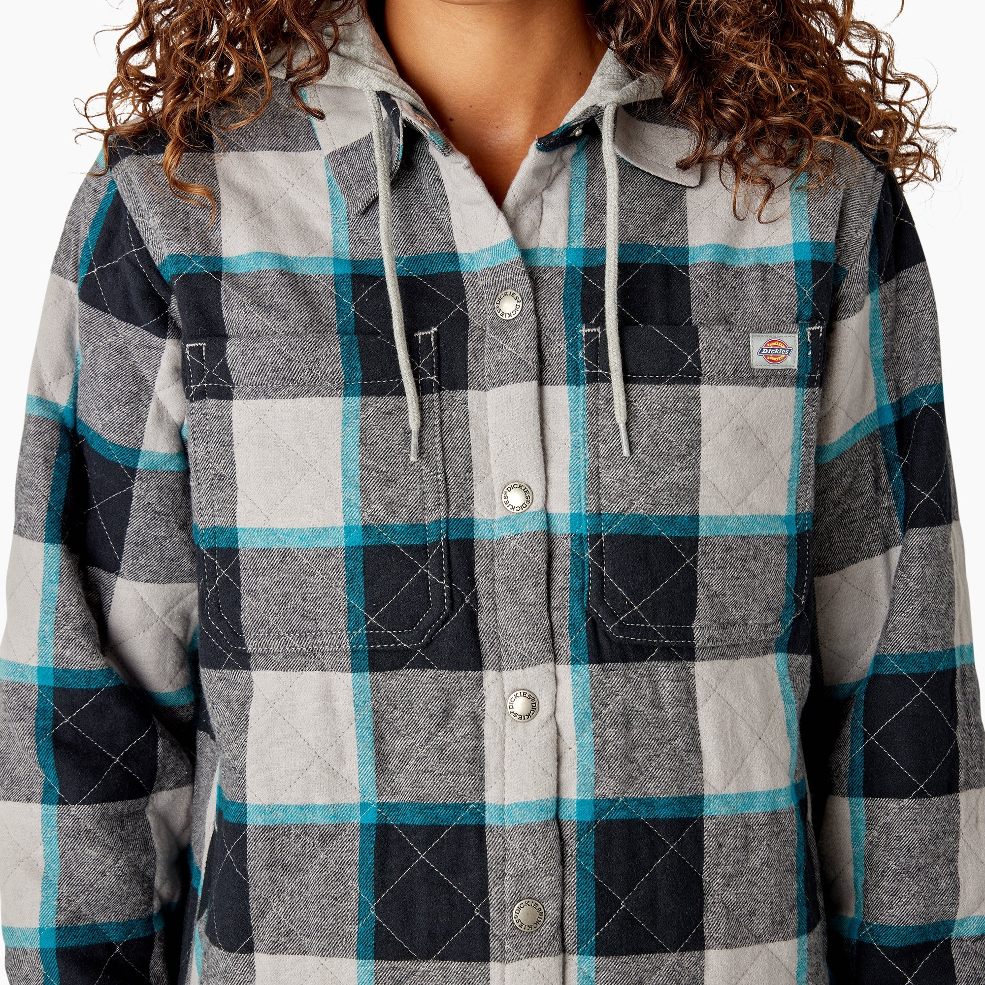 "Women's Flannel Hooded Shirt Jacket"
