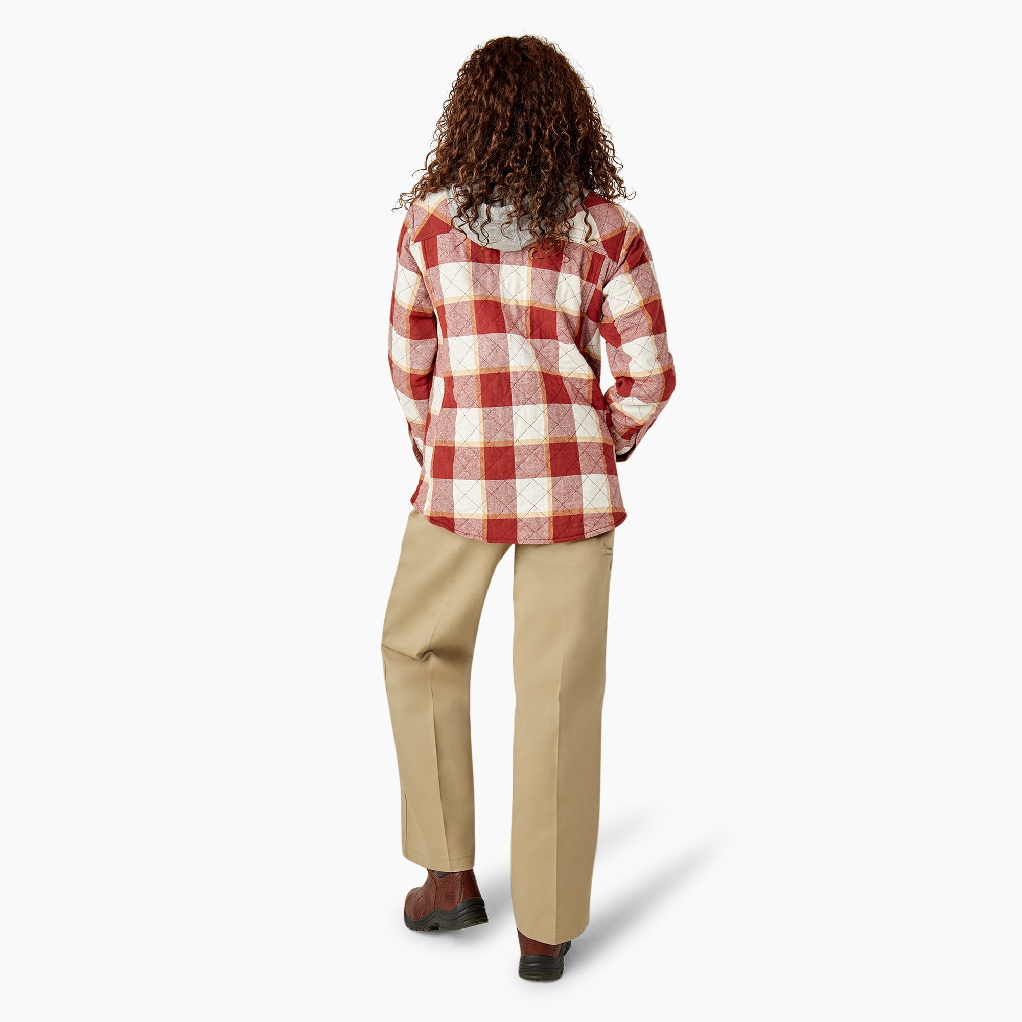 "Women's Flannel Hooded Shirt Jacket"