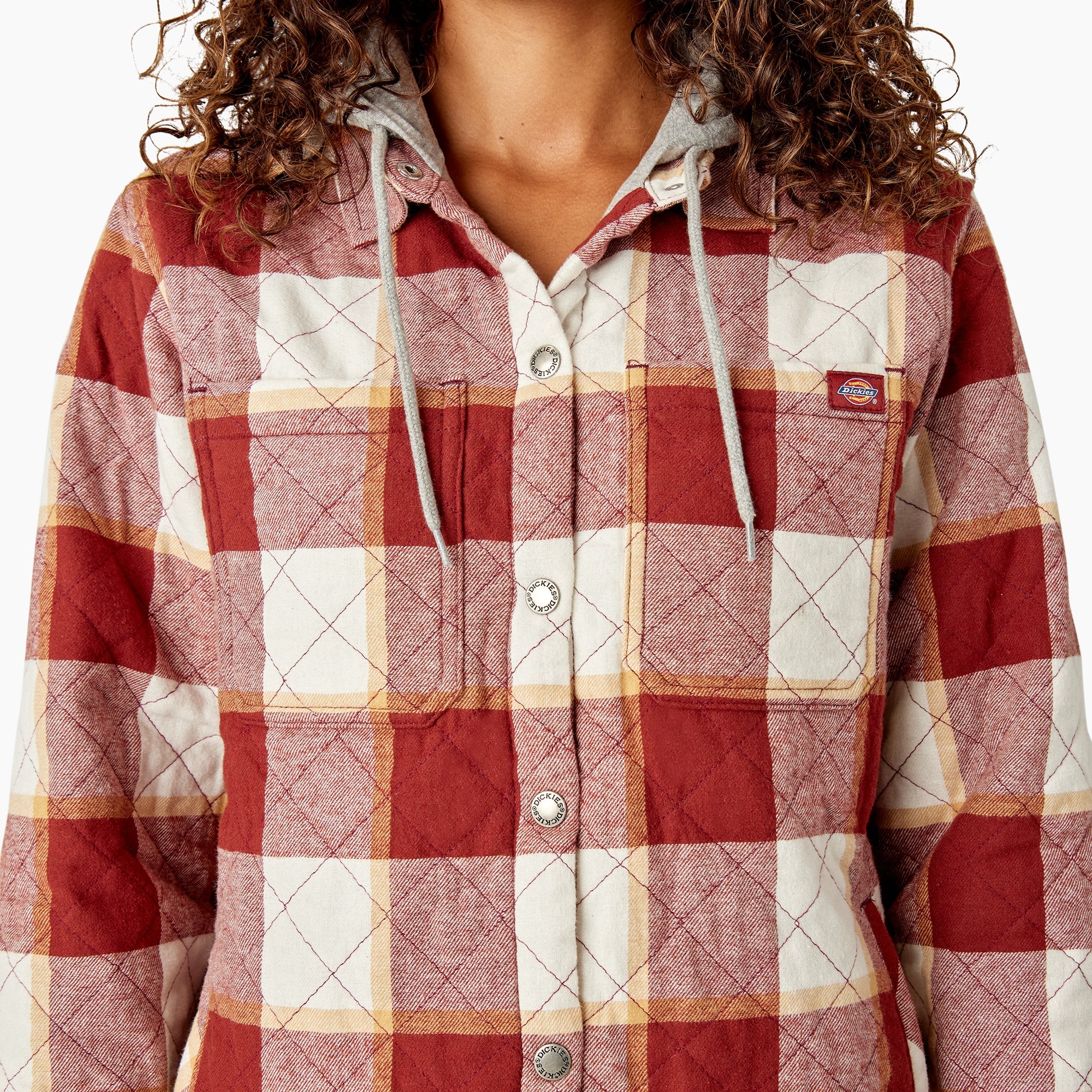 "Women's Flannel Hooded Shirt Jacket"