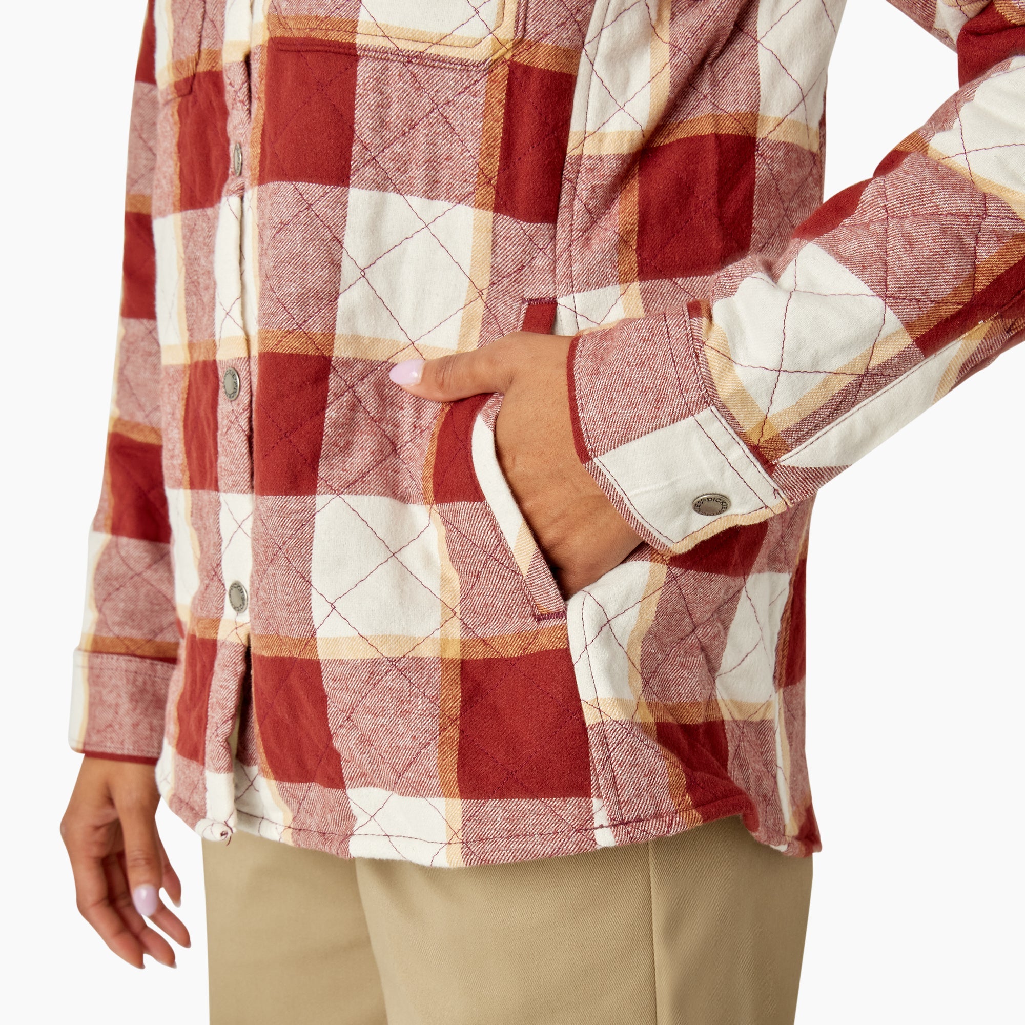 "Women's Flannel Hooded Shirt Jacket"