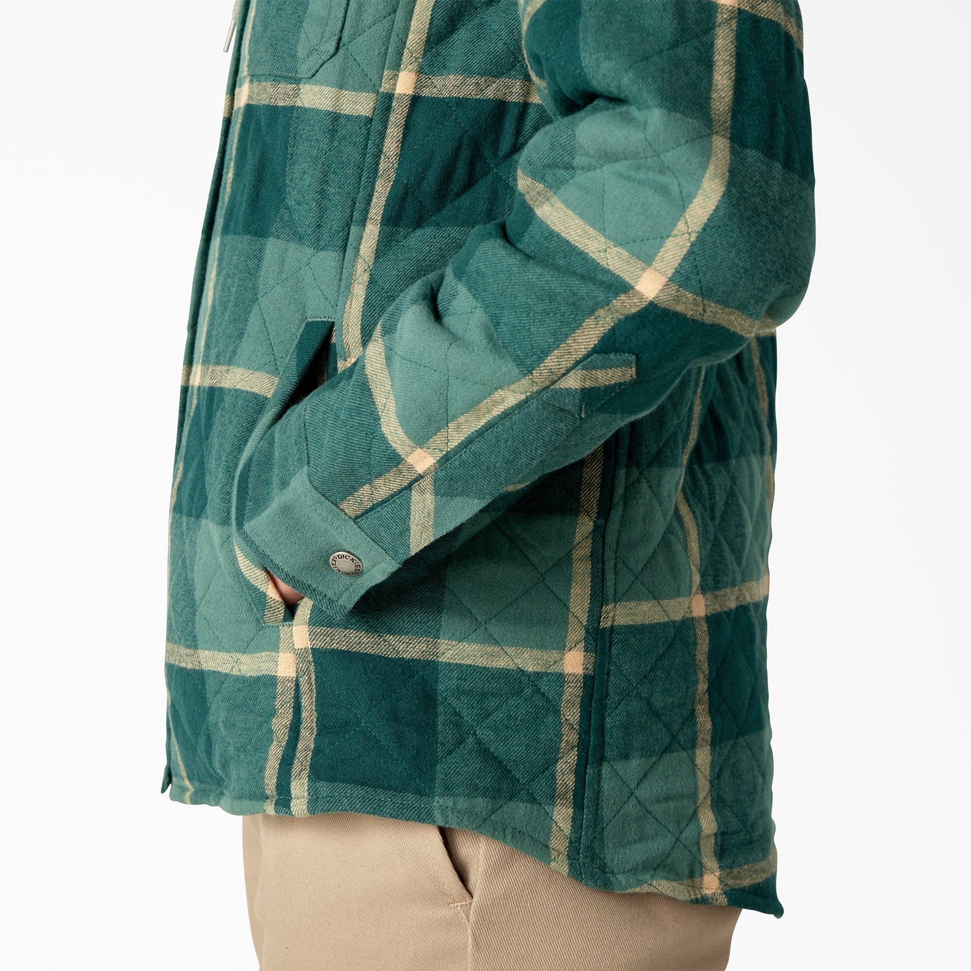 "Women's Flannel Hooded Shirt Jacket"
