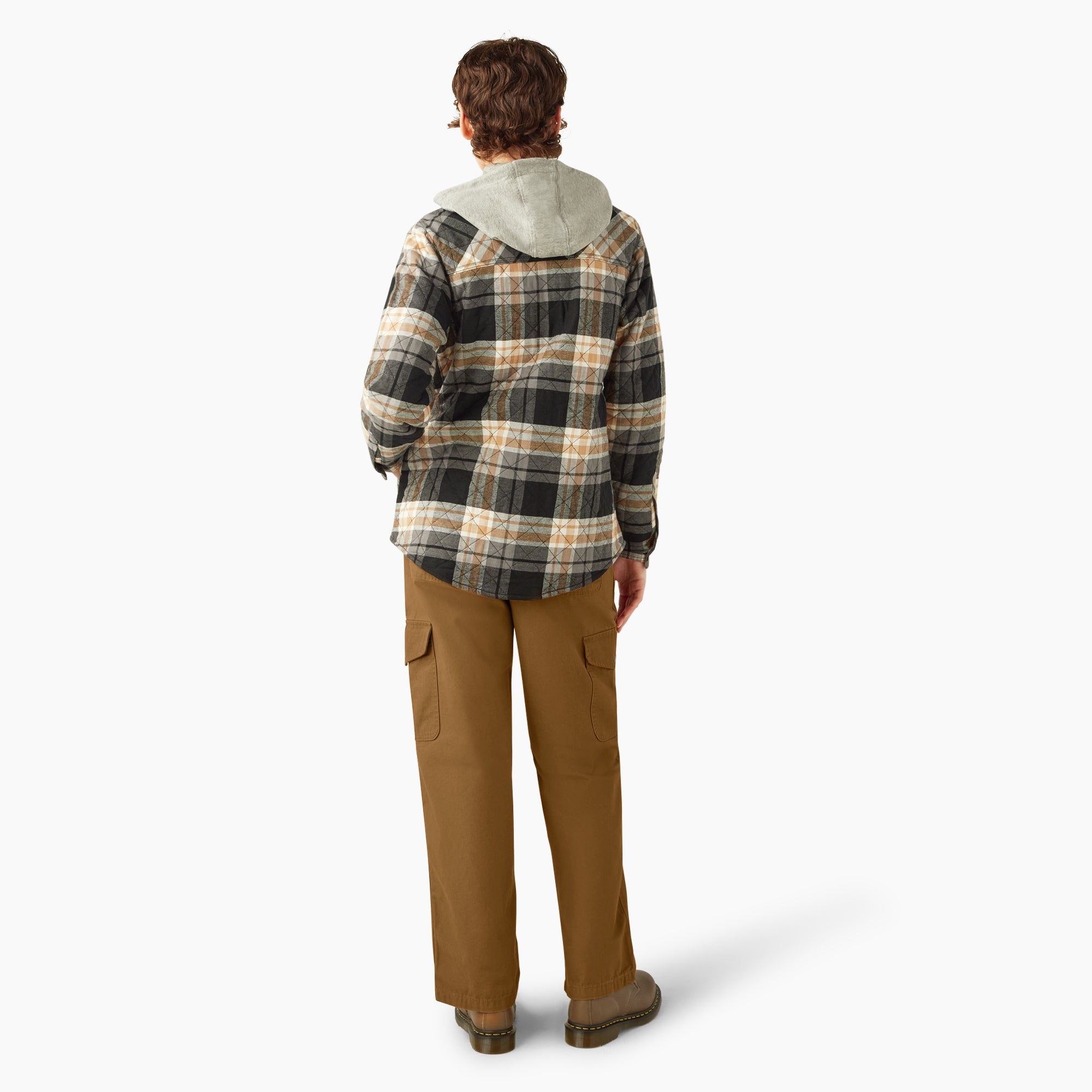 "Women's Flannel Hooded Shirt Jacket"