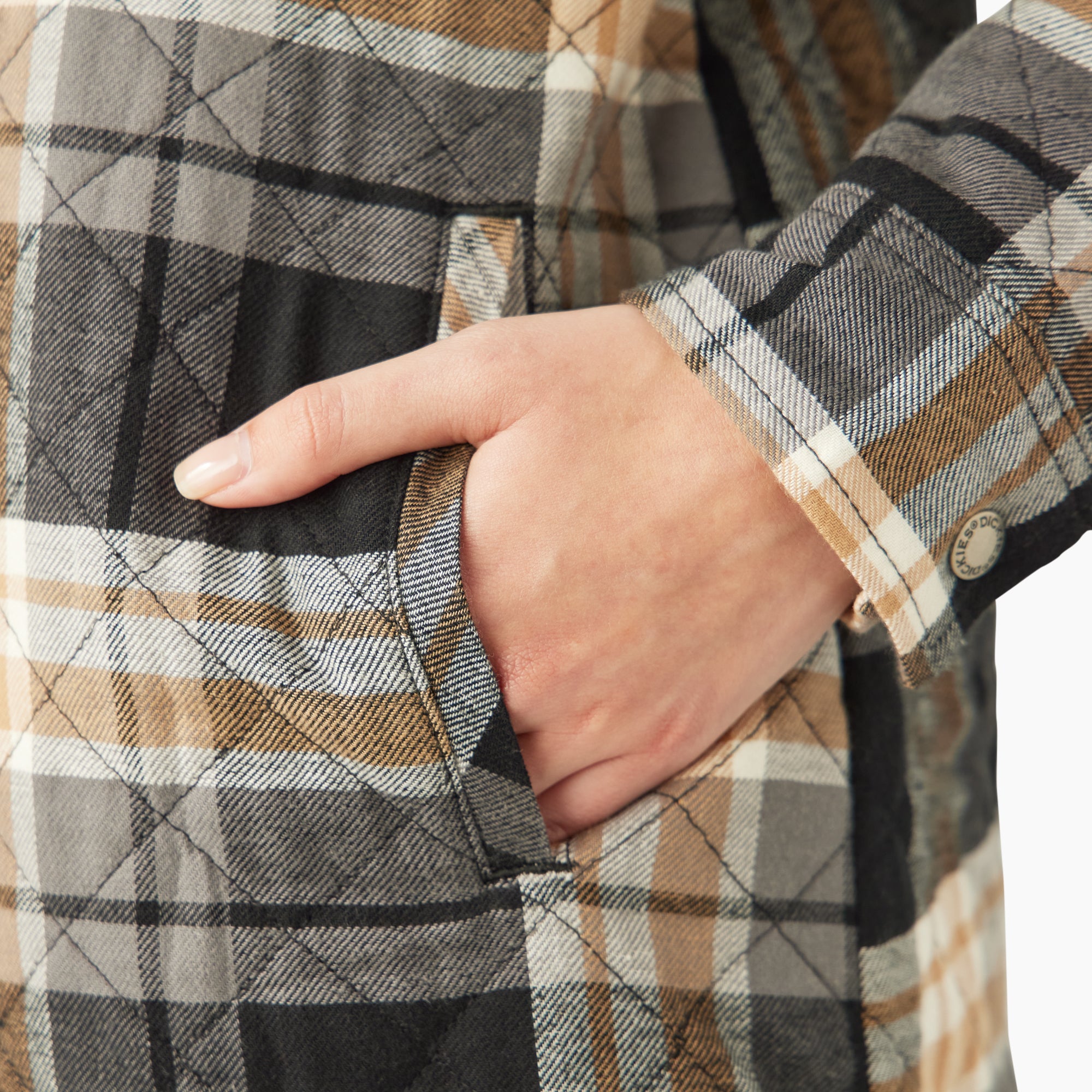 "Women's Flannel Hooded Shirt Jacket"