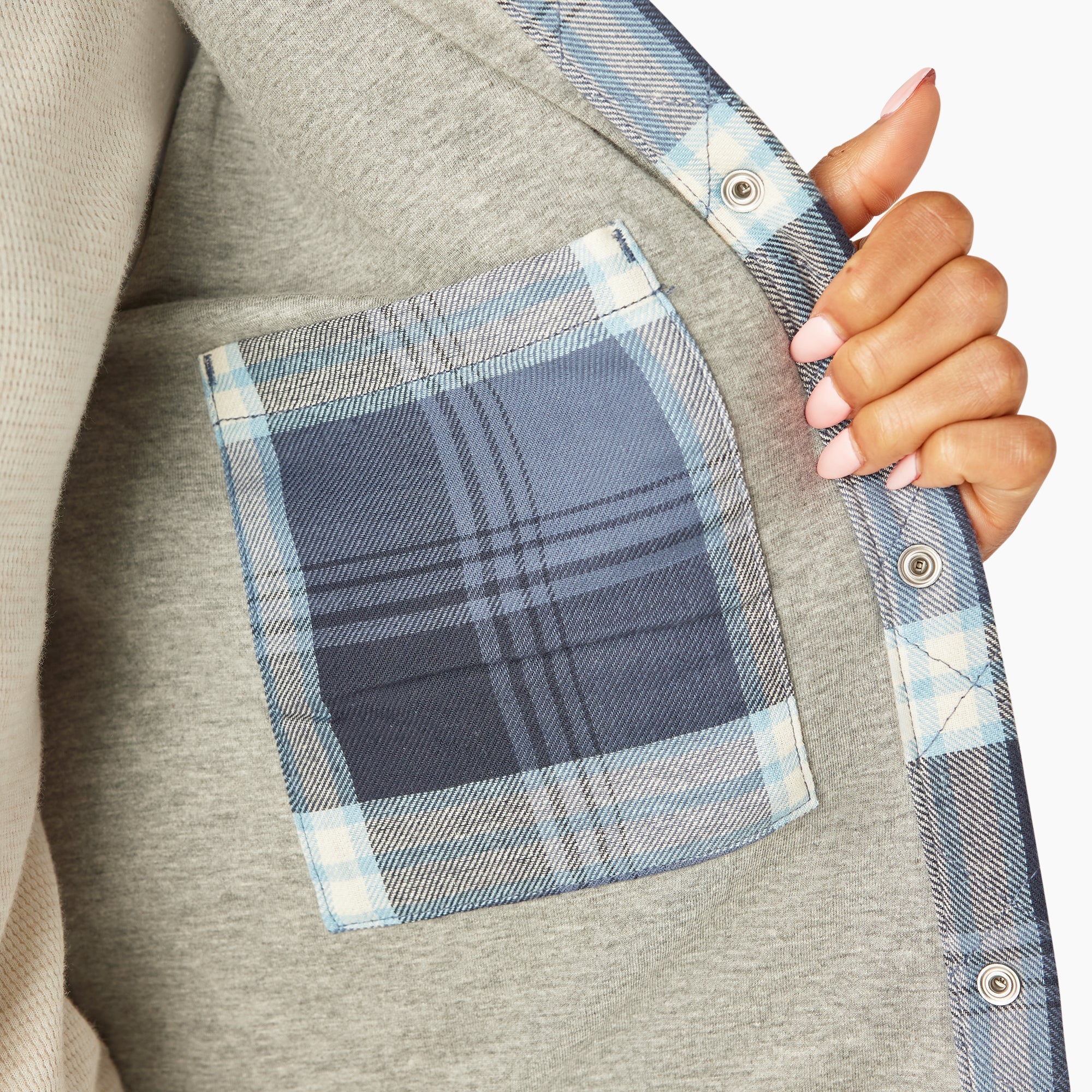 "Women's Flannel Hooded Shirt Jacket"