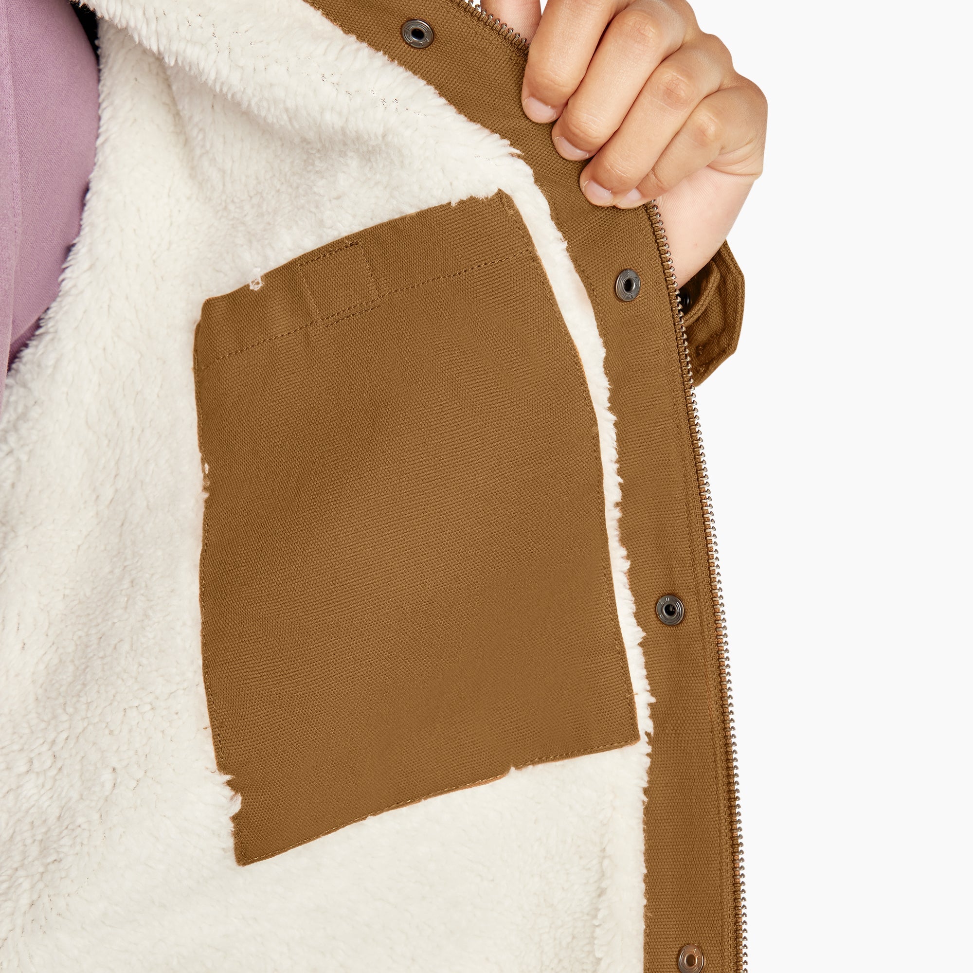 "Women's Duck High Pile Fleece Lined Chore Coat"