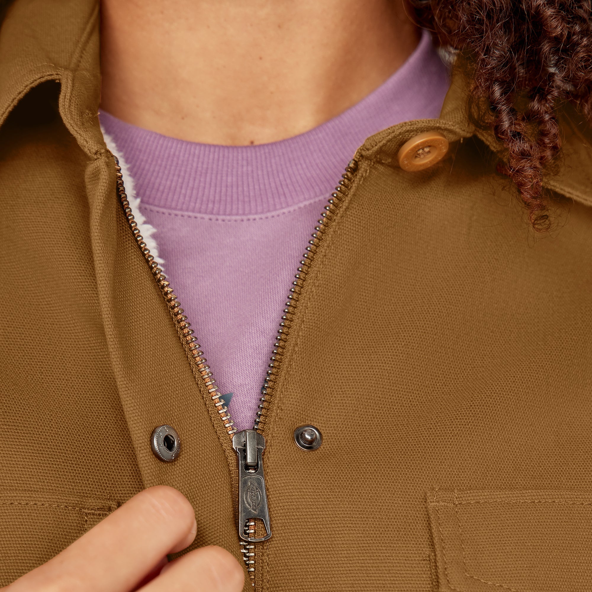 "Women's Duck High Pile Fleece Lined Chore Coat"