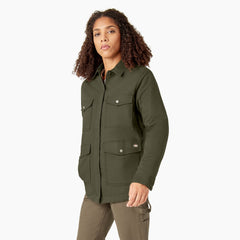 "Women's Duck High Pile Fleece Lined Chore Coat"