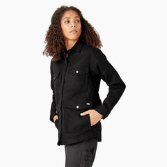 "Women's Duck High Pile Fleece Lined Chore Coat"
