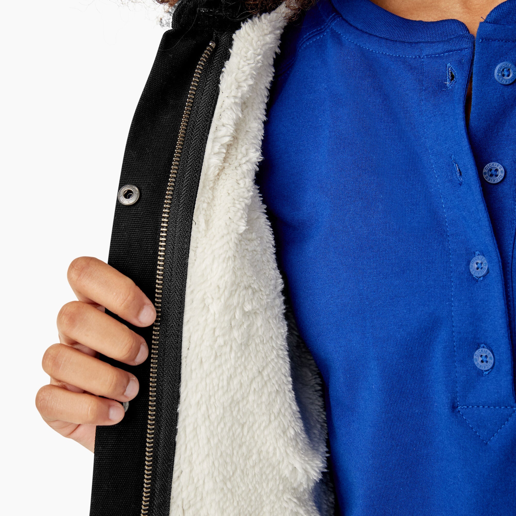 "Women's Duck High Pile Fleece Lined Chore Coat"