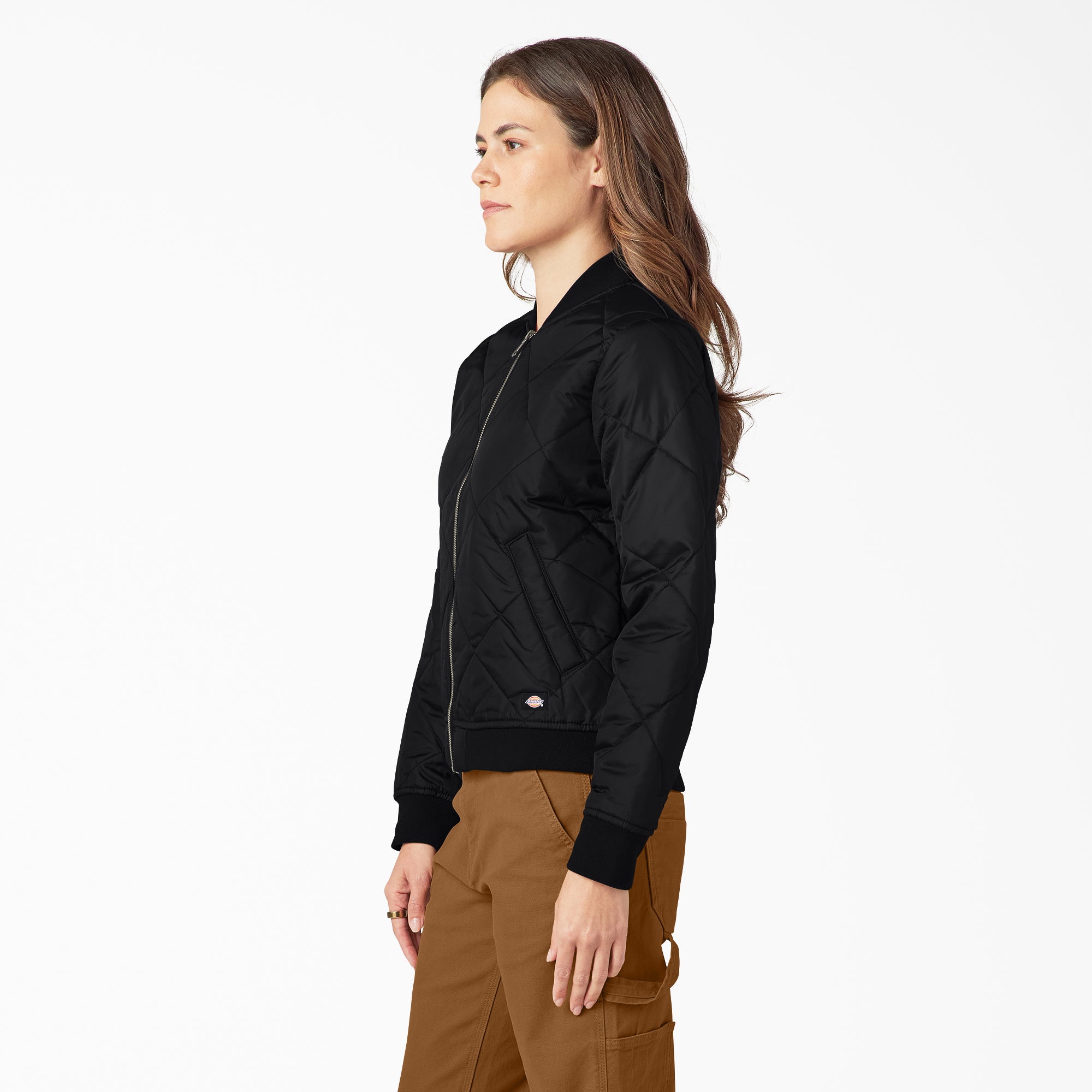 "Women's Quilted Bomber Jacket"