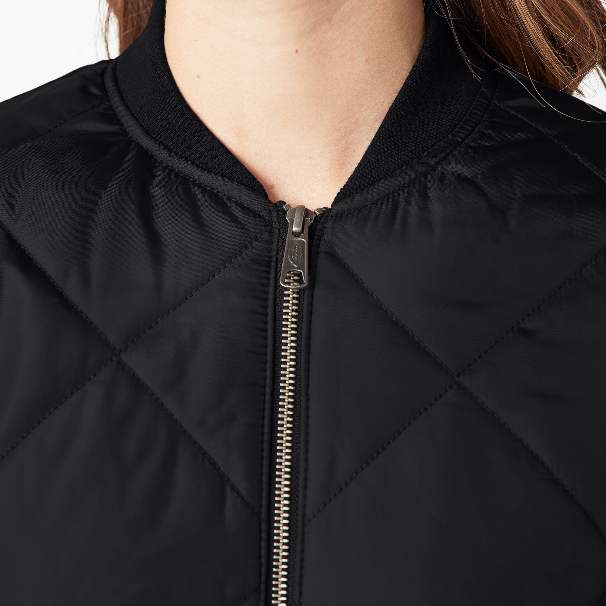 "Women's Quilted Bomber Jacket"