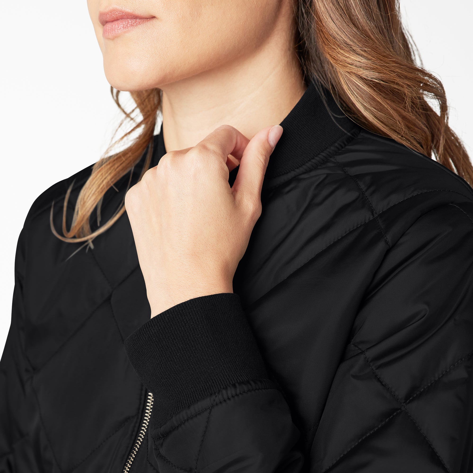 "Women's Quilted Bomber Jacket"
