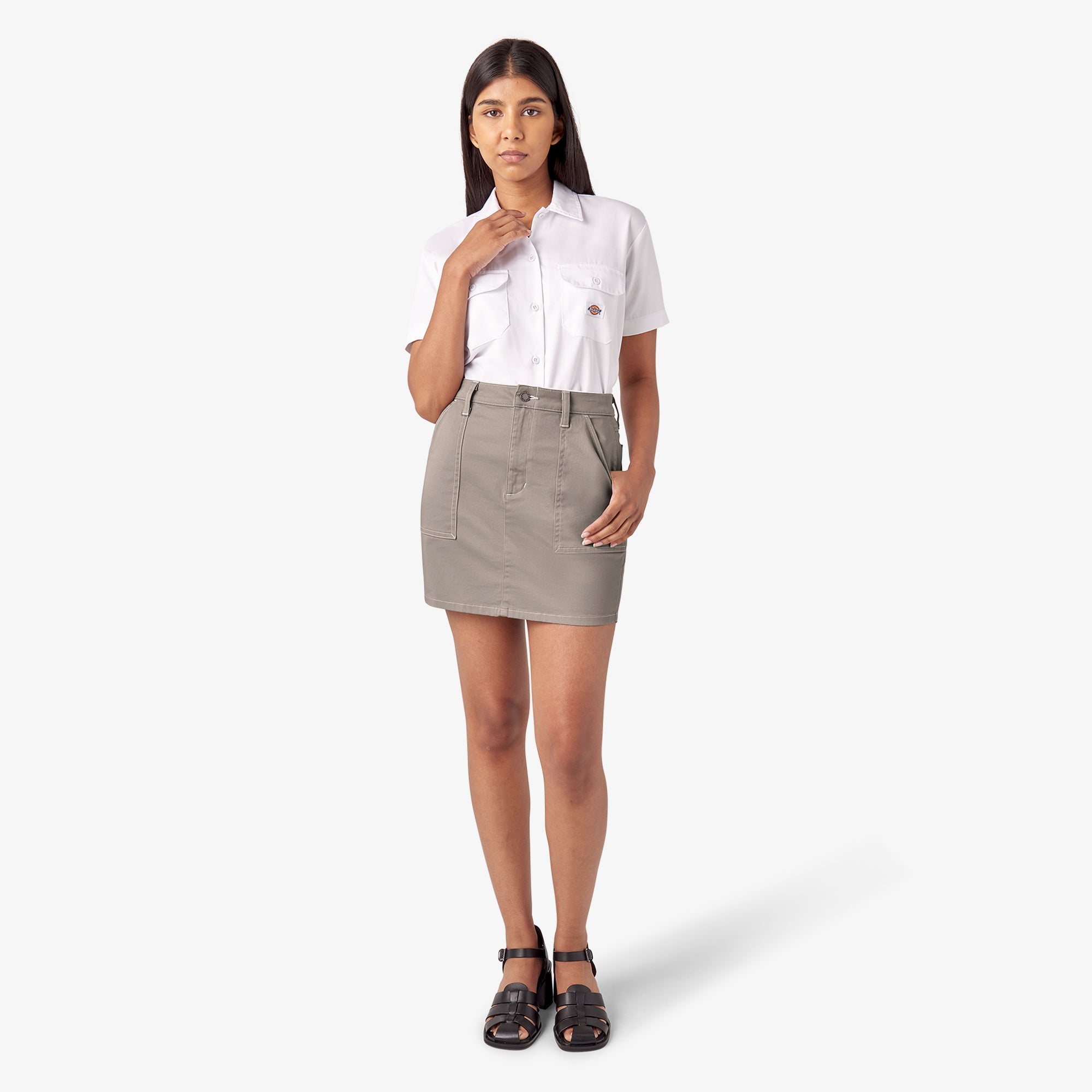 "Women's High Waisted Carpenter Skirt"