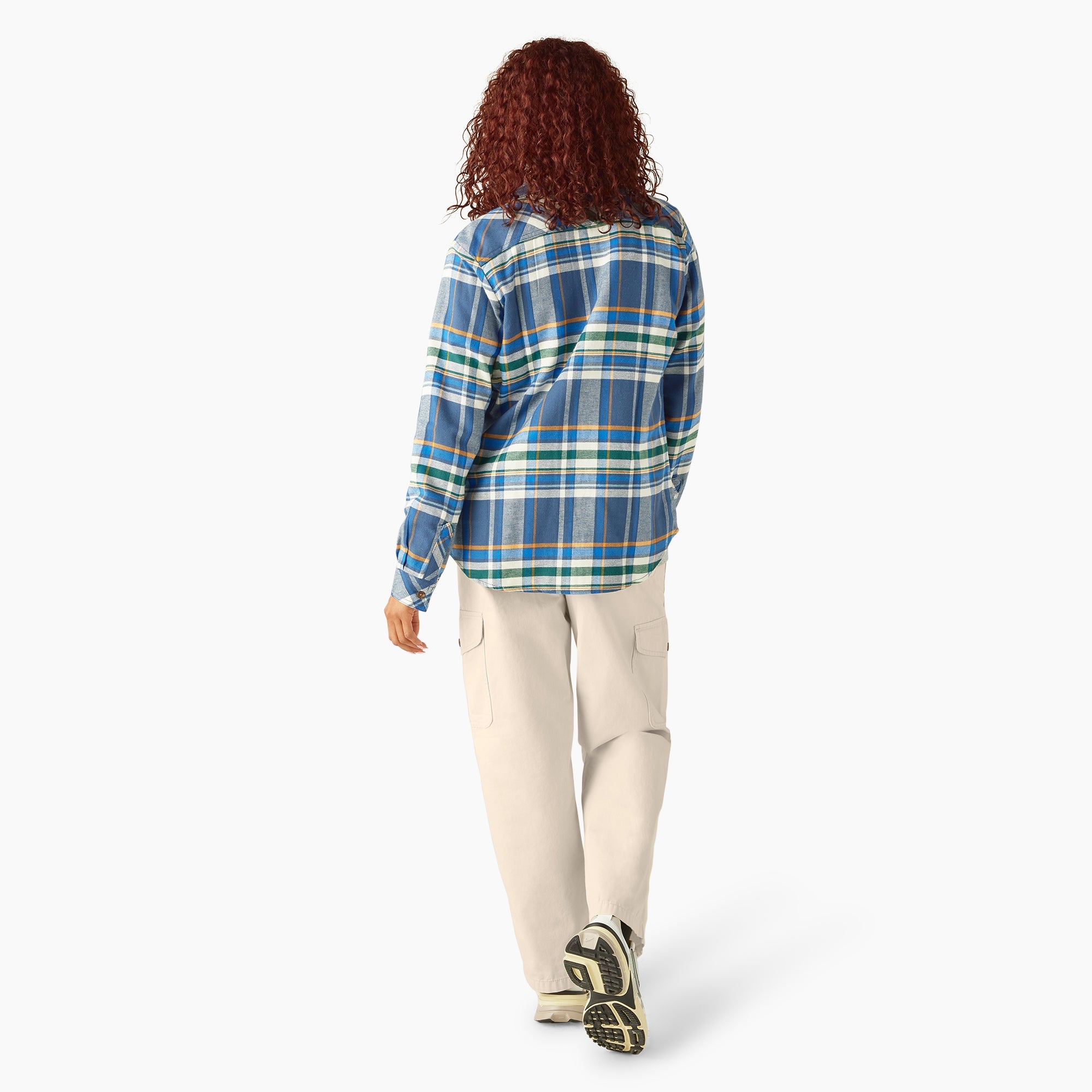 "Women's Plaid Flannel Long Sleeve Shirt"