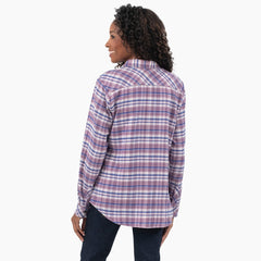 "Women's Plaid Flannel Long Sleeve Shirt"