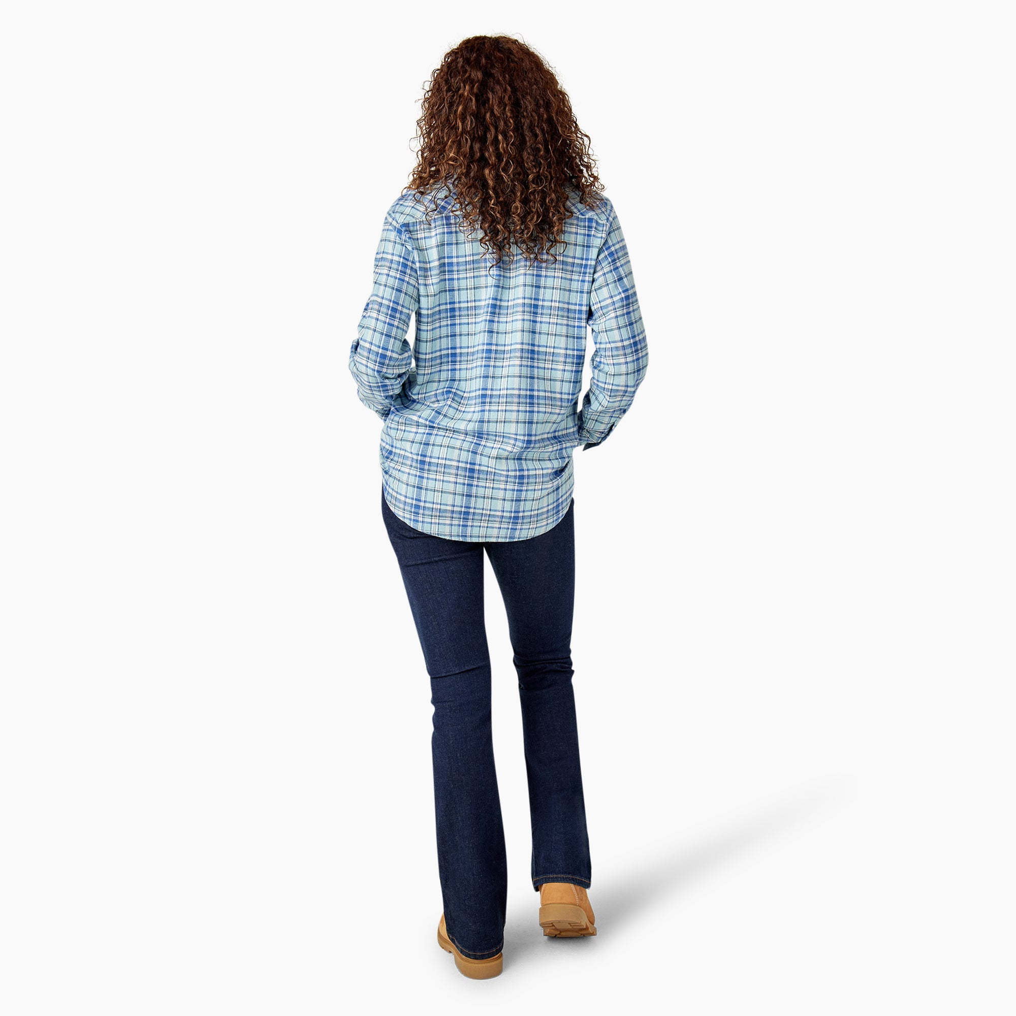 "Women's Plaid Flannel Long Sleeve Shirt"