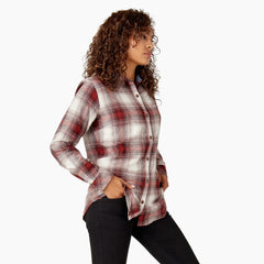 "Women's Plaid Flannel Long Sleeve Shirt"