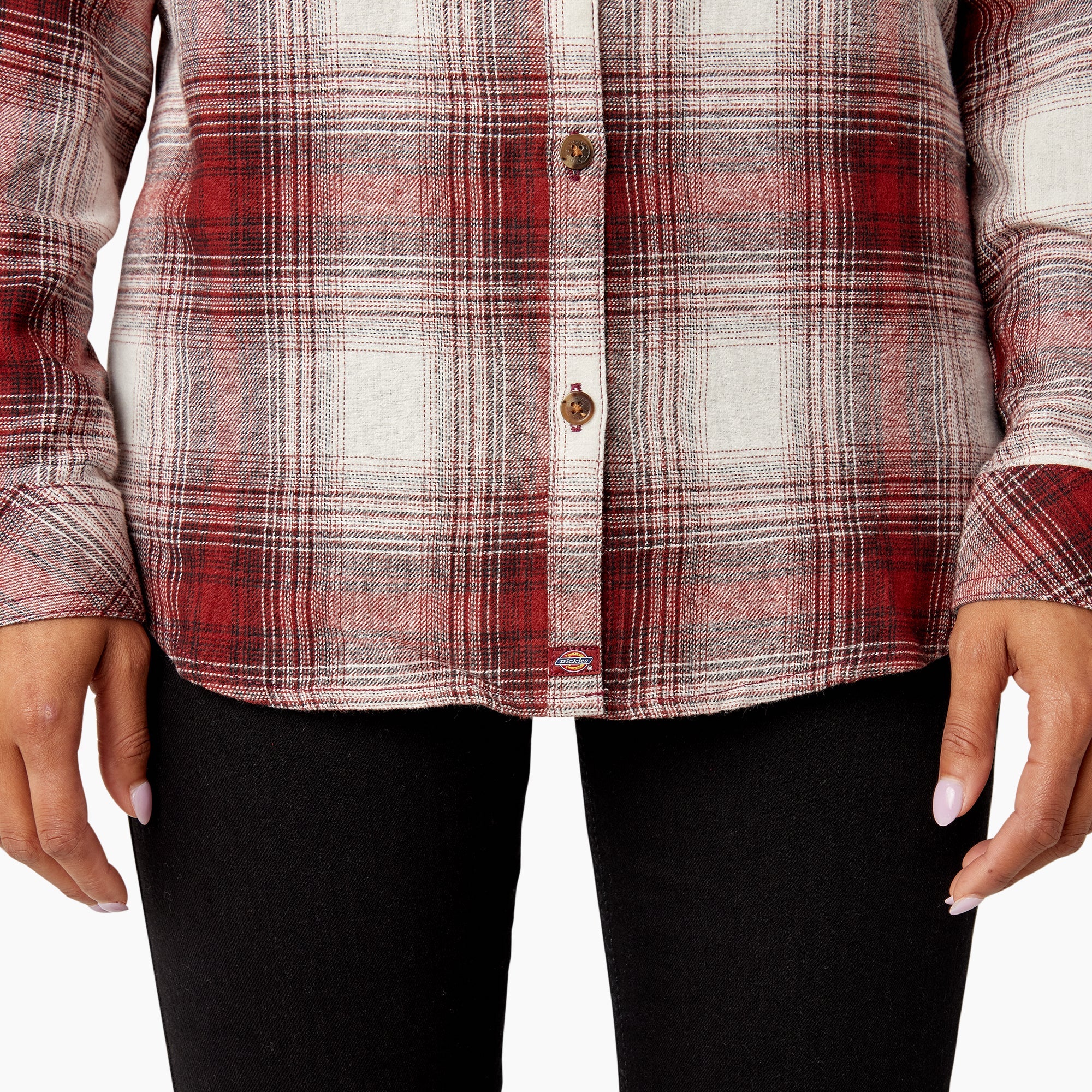 "Women's Plaid Flannel Long Sleeve Shirt"