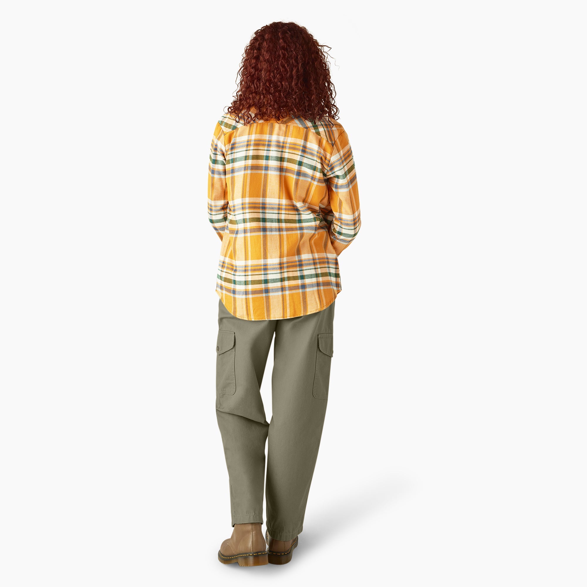 "Women's Plaid Flannel Long Sleeve Shirt"