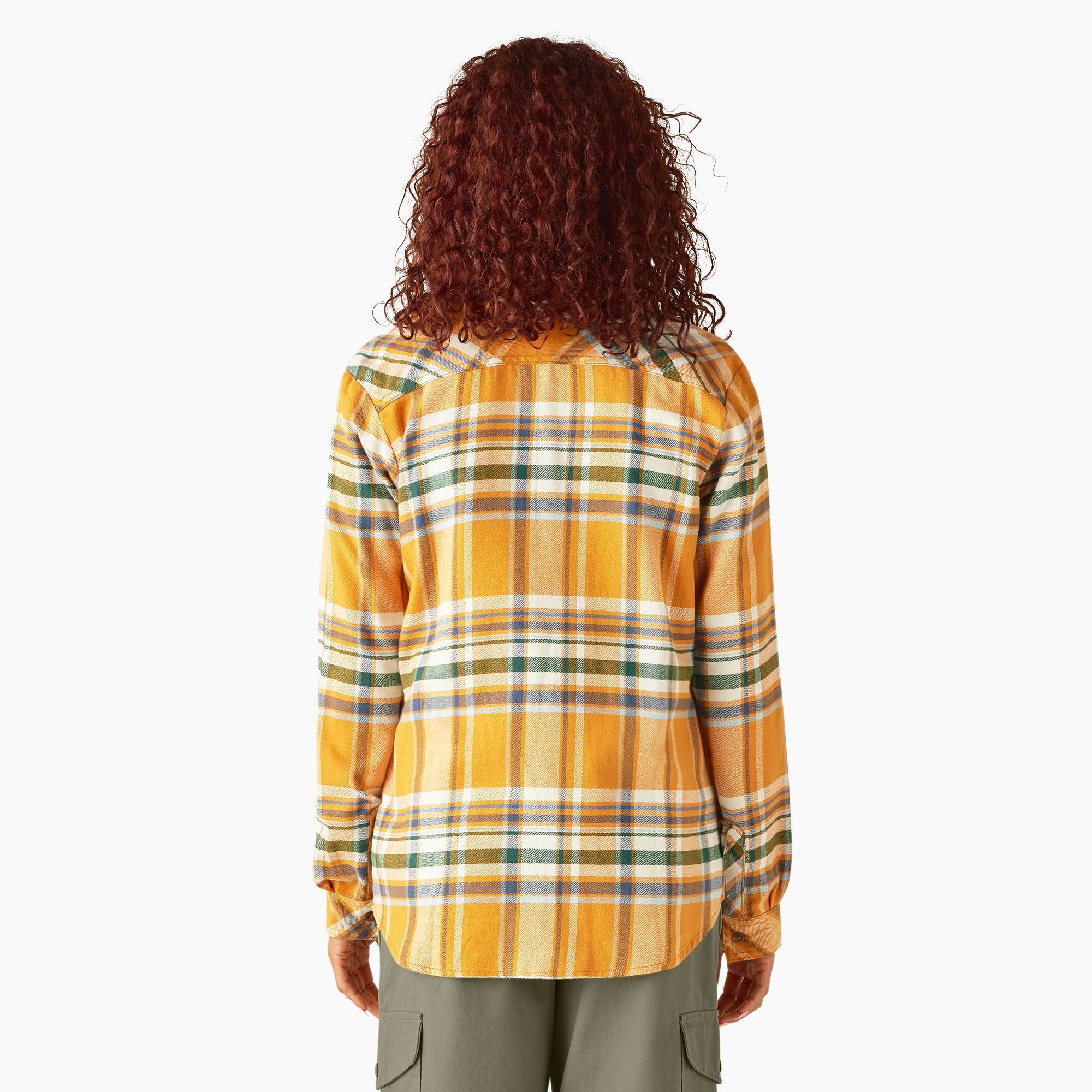 "Women's Plaid Flannel Long Sleeve Shirt"