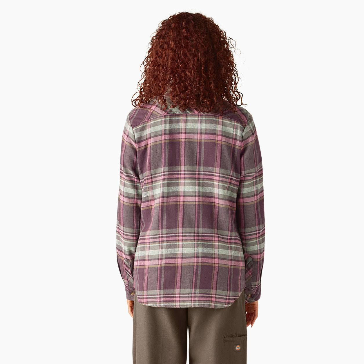 "Women's Plaid Flannel Long Sleeve Shirt"