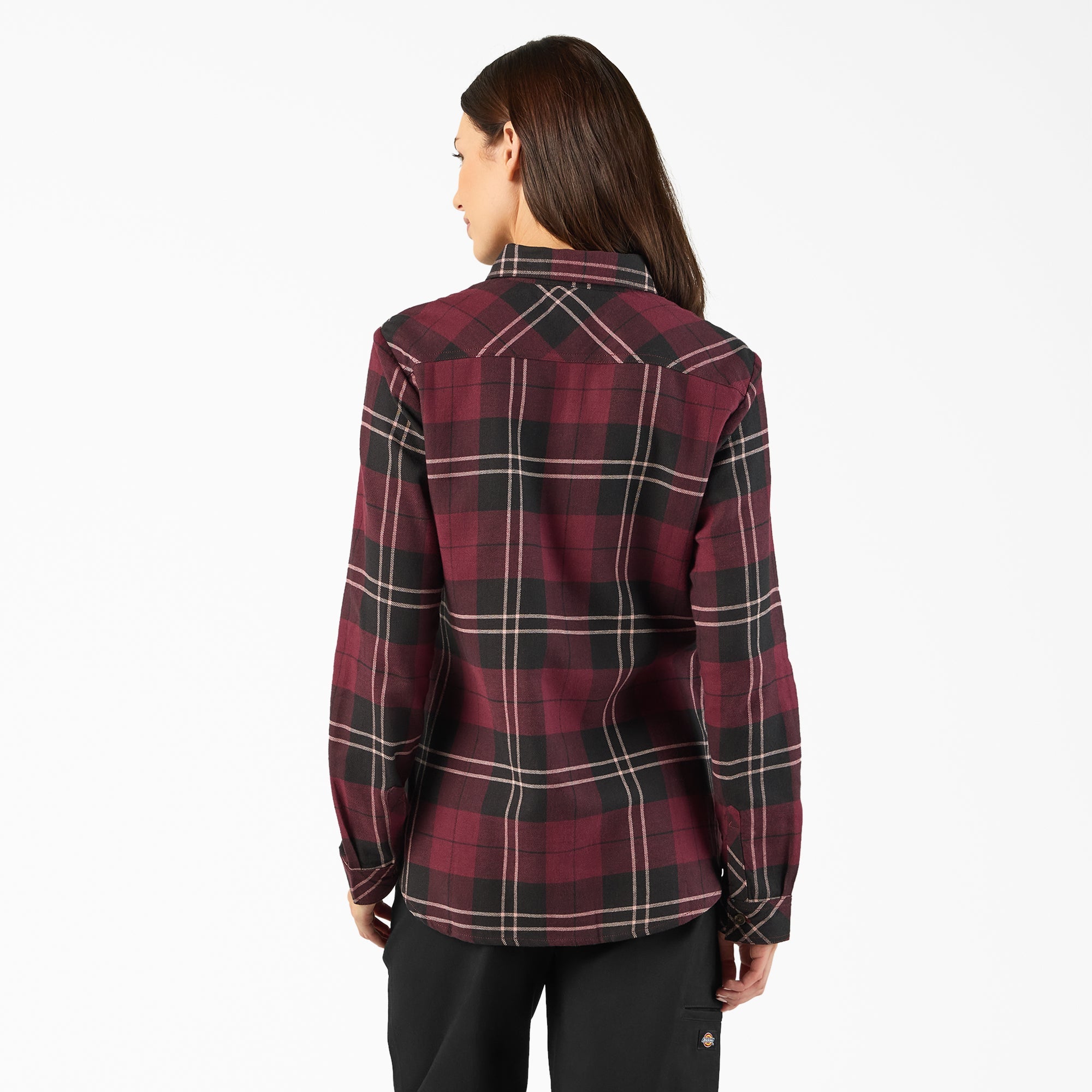 "Women's Plaid Flannel Long Sleeve Shirt"