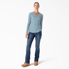 "Women's Henley Long Sleeve Shirt"