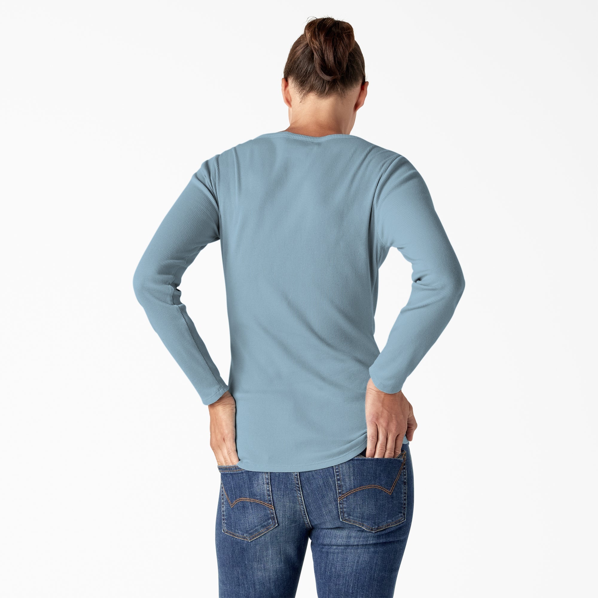 "Women's Henley Long Sleeve Shirt"
