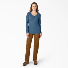 "Women's Henley Long Sleeve Shirt"