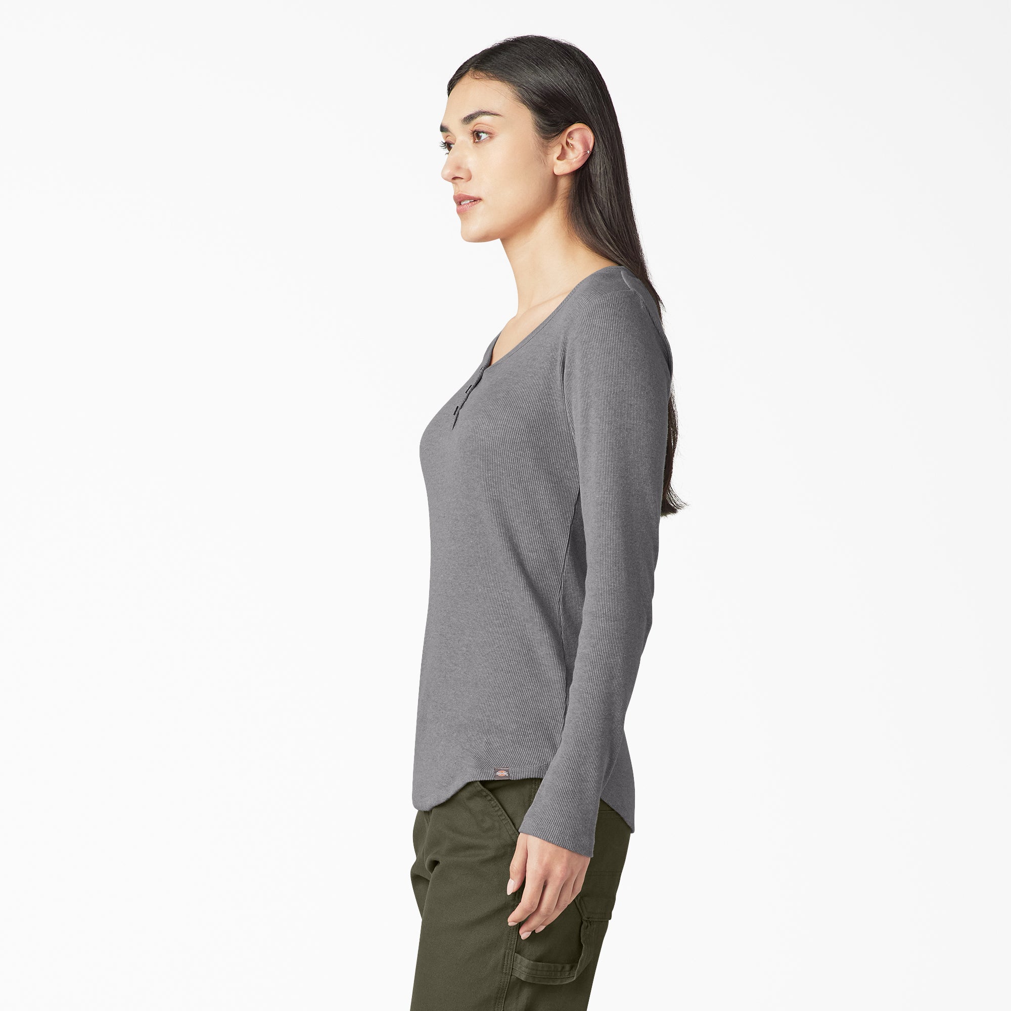 "Women's Henley Long Sleeve Shirt"