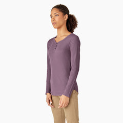 "Women's Henley Long Sleeve Shirt"