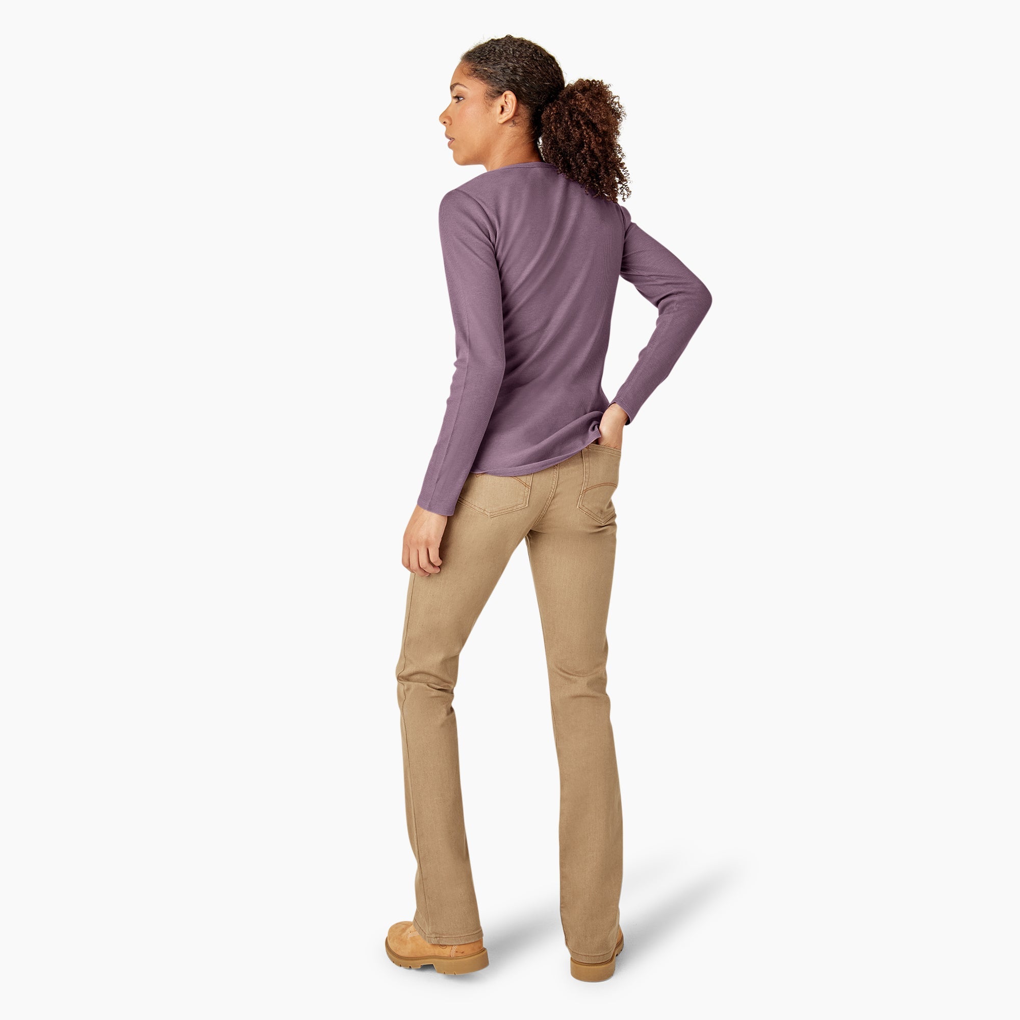 "Women's Henley Long Sleeve Shirt"