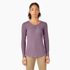 "Women's Henley Long Sleeve Shirt"