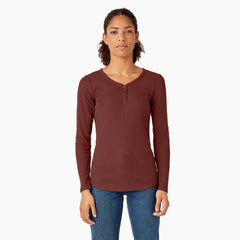 "Women's Henley Long Sleeve Shirt"