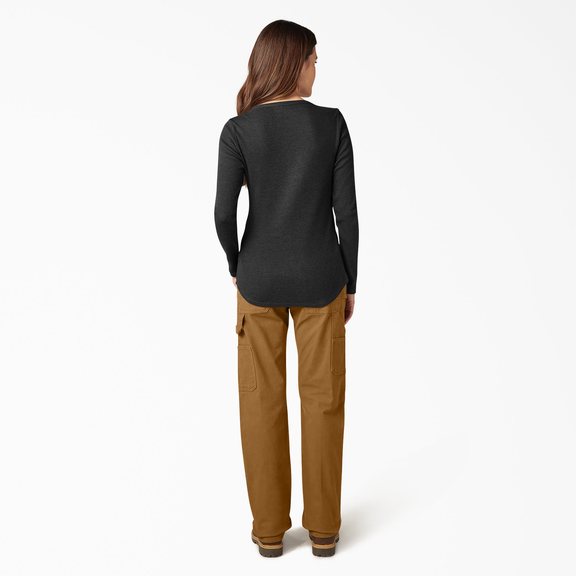 "Women's Henley Long Sleeve Shirt"