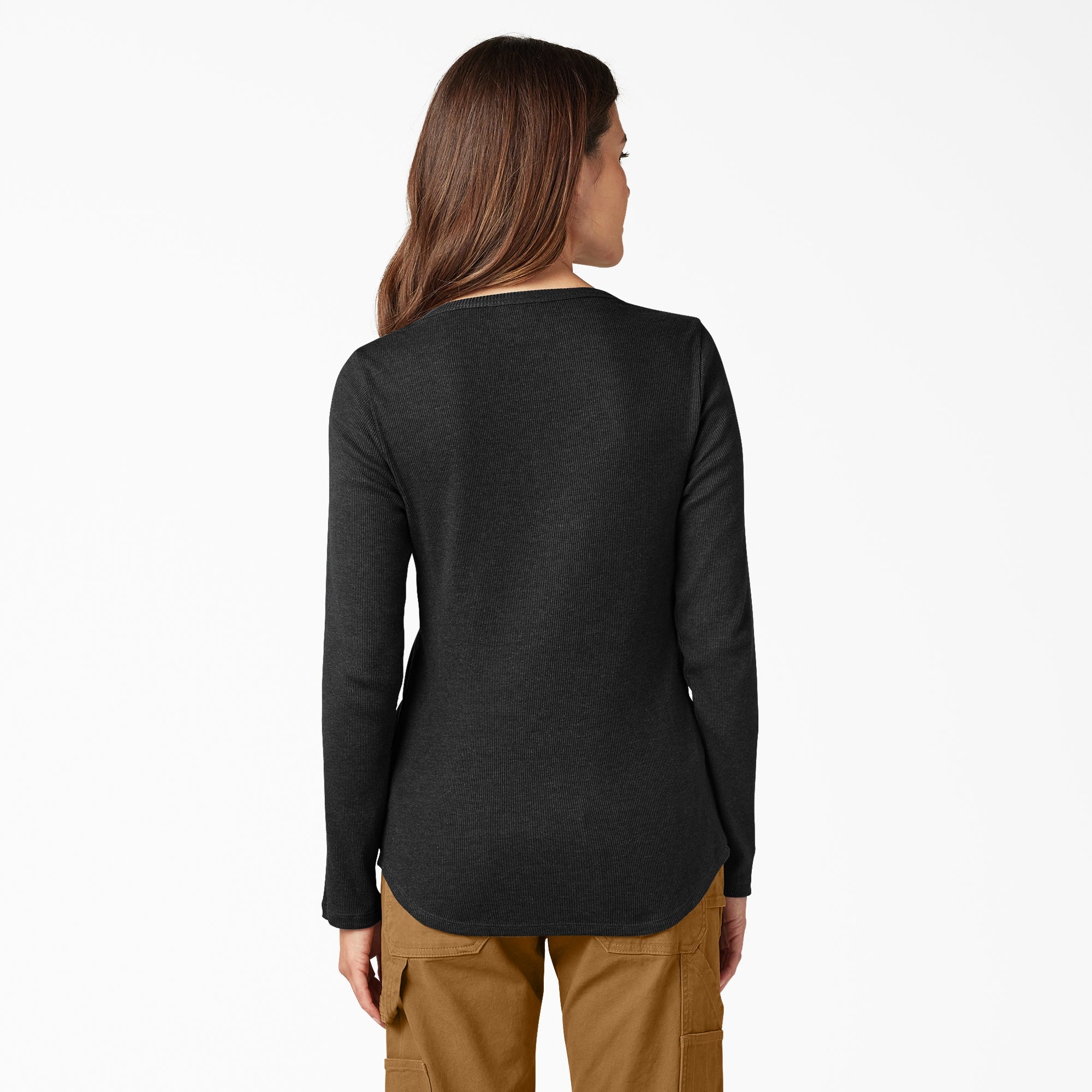 "Women's Henley Long Sleeve Shirt"