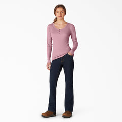 "Women's Henley Long Sleeve Shirt"