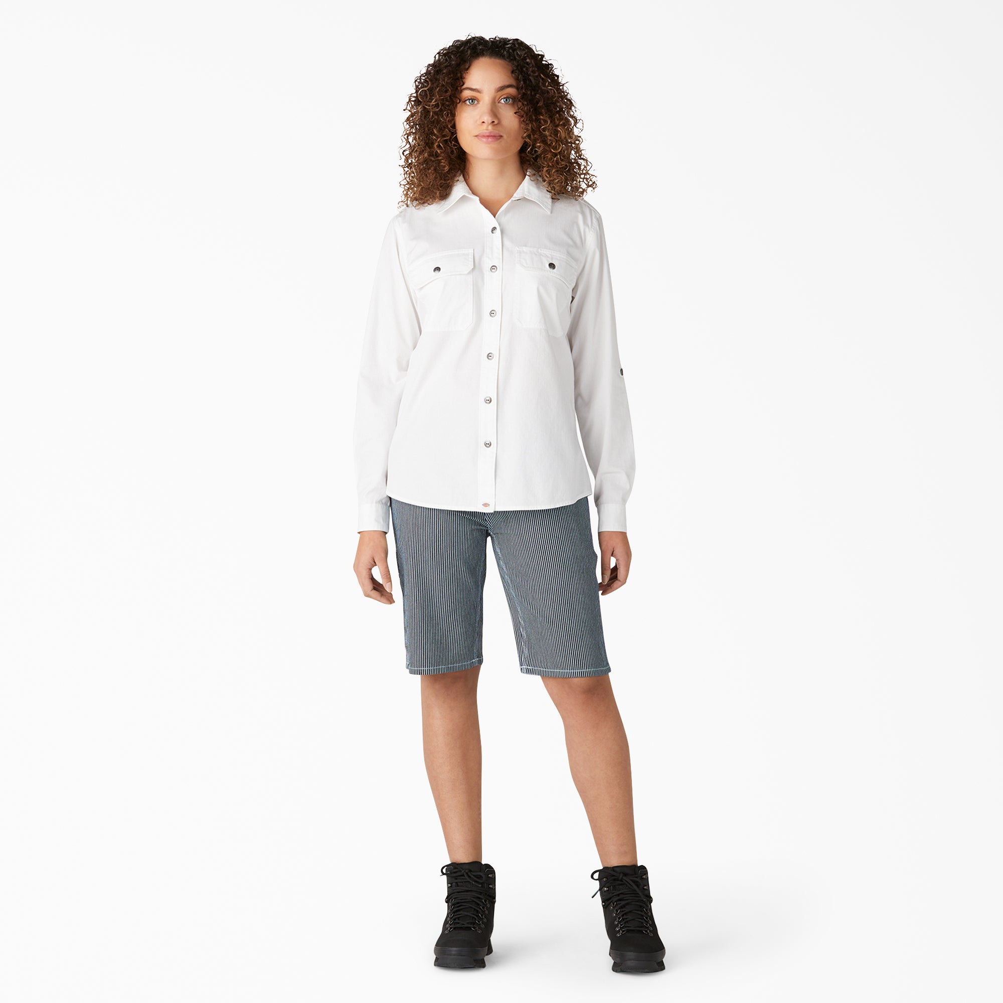 "Women's Long Sleeve Roll-Tab Work Shirt"